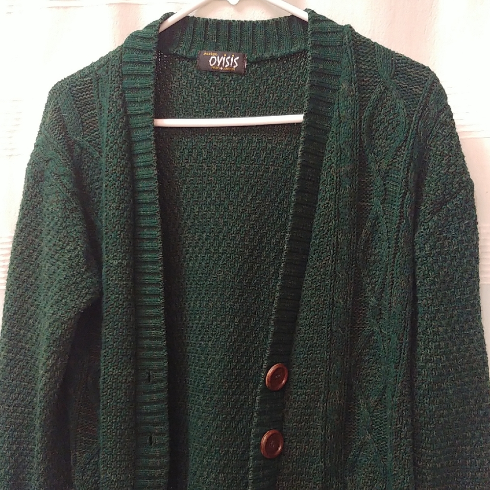 Green Knit Cardigan